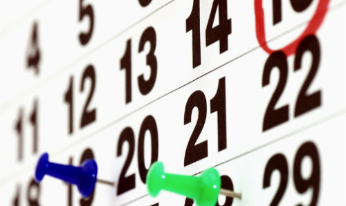 close up of calendar